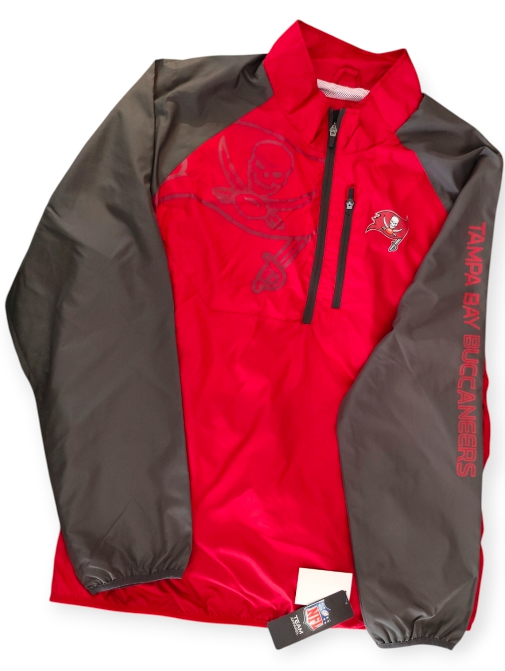 NFL Tampa Bay Buccaneers Red and Gray Pullover Jacket